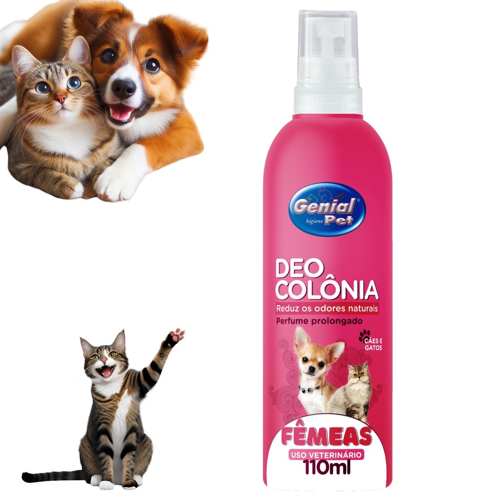 Perfume Colonia Pet Shop Cachorro Gato Femea 110ml Oferta Nf