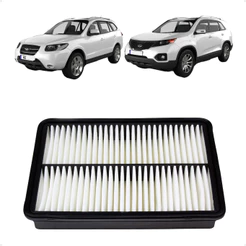 FILTRO DE AR MOTOR HYUNDAI SANTA FÉ 2009 A 2012 KIA SORENTO 2009 A 2015
