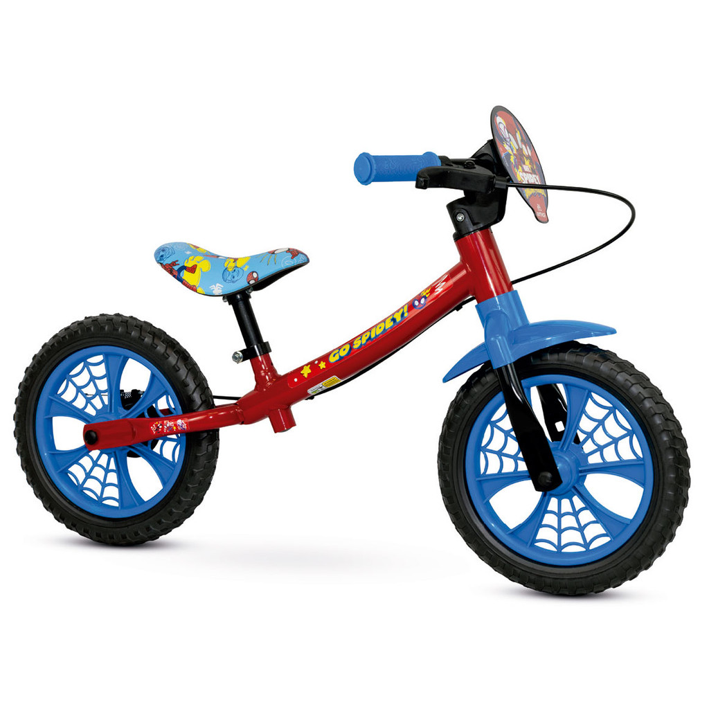 Bicicleta Infantil de Equilíbrio Balance Bike sem pedal Spider Man - Nathor em Oferta na Shopee