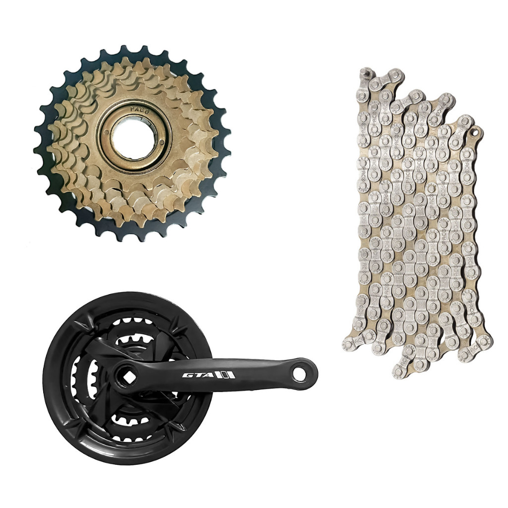 Kit Relação Bike 21v Corrente Catraca Pedivela Aro 26 e 29 - Sports & Outdoors