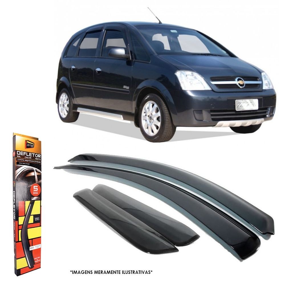 Calha de Chuva para Chevrolet Meriva 2003 a 2012 4 portas TG Poli - 23014 em Oferta na Shopee