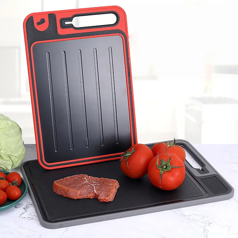 Tábua de Corte Dupla Face Premium de Titânio - Placa de alumínio Grau Alimentício para Cozinha e Jantar em Oferta na Shopee