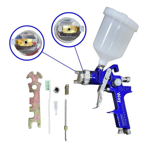 Pistola Pintura Gravidade Hvlp 2 Bicos 1,4 E 1,7mm Importway em Oferta na Shopee