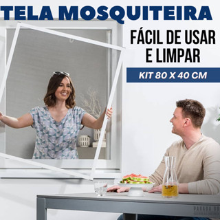 Tela Mosquiteira com Moldura de Alumínio – Kit Completo Sob Medida Fácil Instalação Contra Insetos em Oferta na Shopee