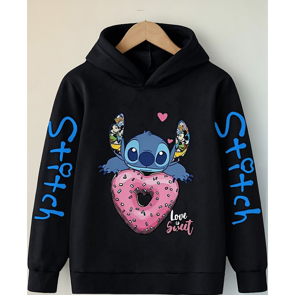 Blusa De Frio Moletom Lilo Stitch Rosquinha Unissex Sh