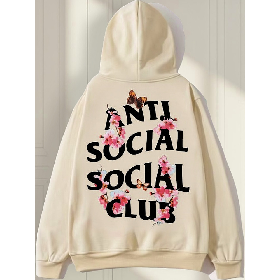 Blusa De Frio Moletom Canguru Blusa Anti-social Casaco Flanelado com Capuz Premium