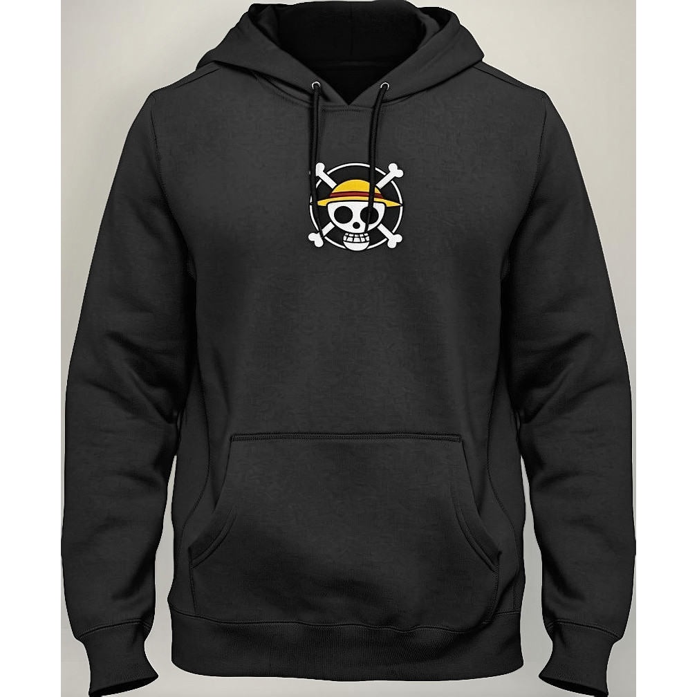 Casaco Moletom Blusa De Frio One Piece Anime Promocao Blusa de Frio Flanelada Canguru com Capuz Canguru