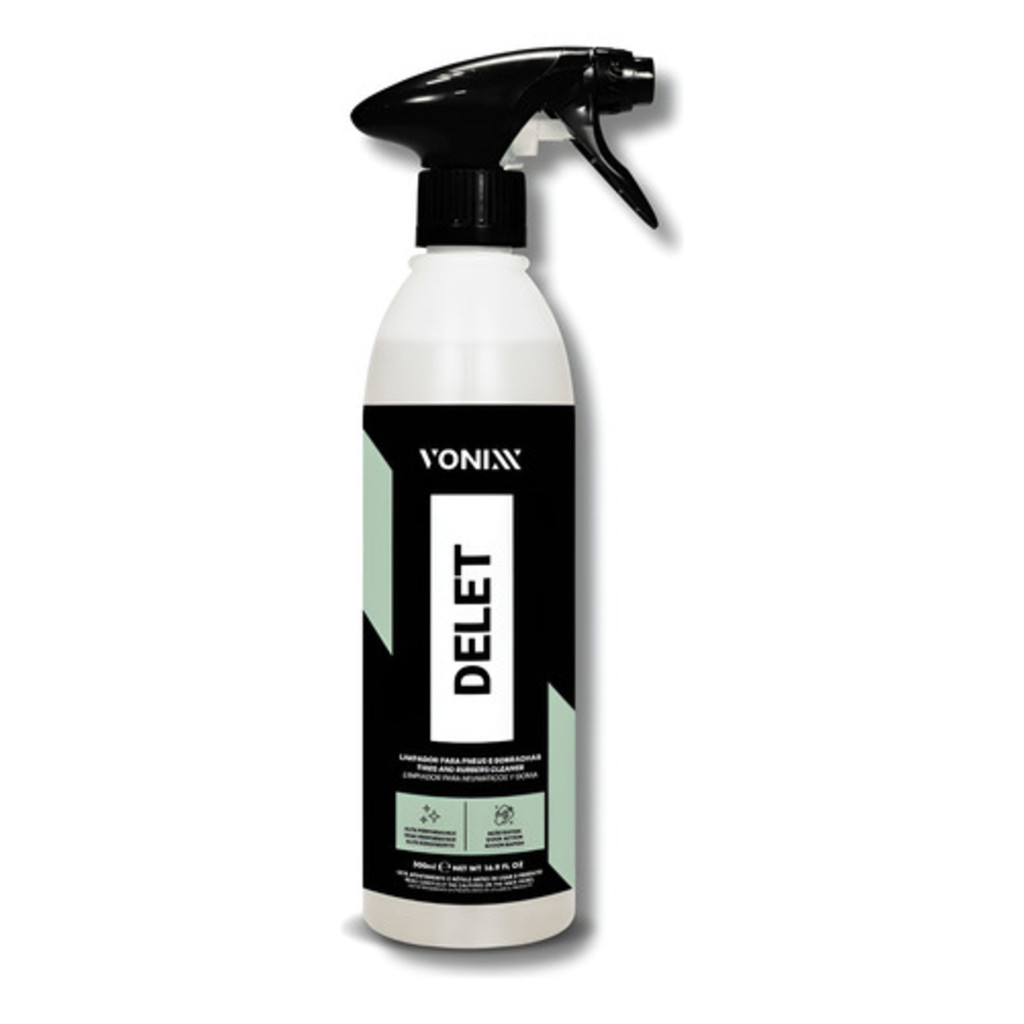 Limpador Delet Vonixx 500ml Para Pneus Borrachas E Faróis em Oferta na Shopee