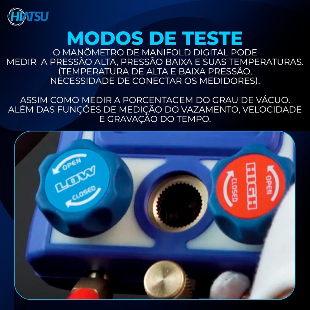 Manifold Digital Profissional 2 Vias HIATSU WK-6889-L — imagem 2 de 2