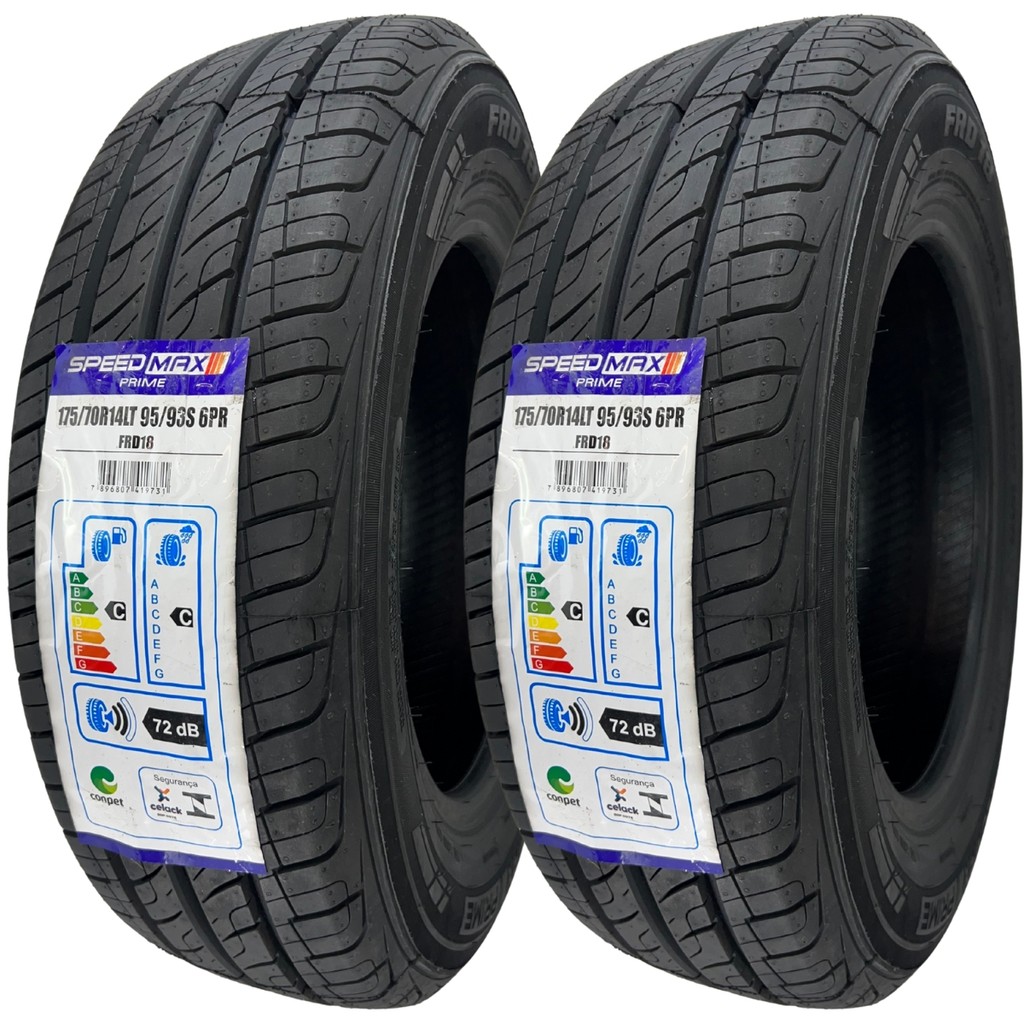 KIT 02 PNEUS 175/70R14C LT 95/93S FRD18 SPEEDMAX PRIME CARGA LONADO STRADA SAVEIRO MONTANA HOOGAR COURIER ARO 14 - Spare Parts and Accessories for Vehicles