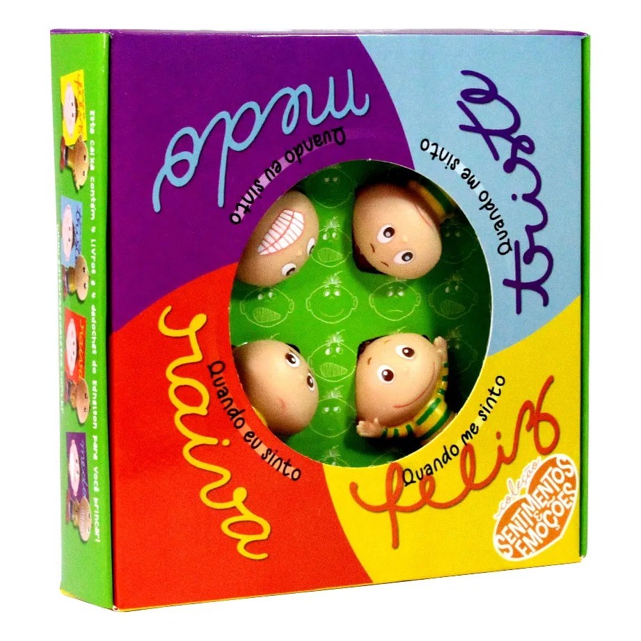 Kit Coleção Sentimentos e Emoções + 4 Dedoches e Livros em Oferta na Shopee
