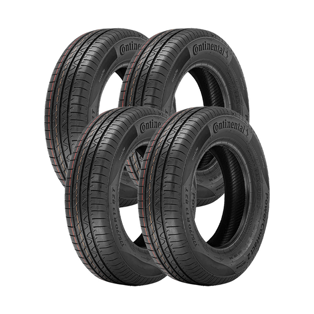Jogo 4 Pneus Continental Aro 14 Powercontact 2 175/65R14 82T em Oferta na Shopee
