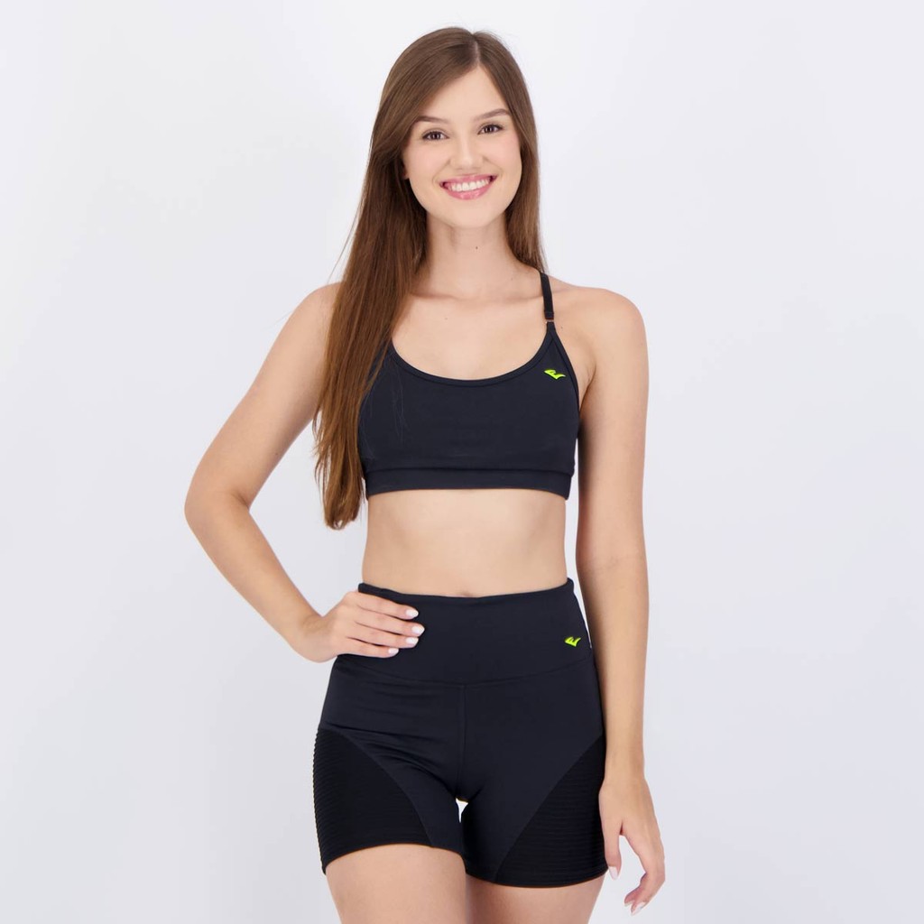 Top Everlast Com Recorte Feminino Preto - Sports & Outdoors