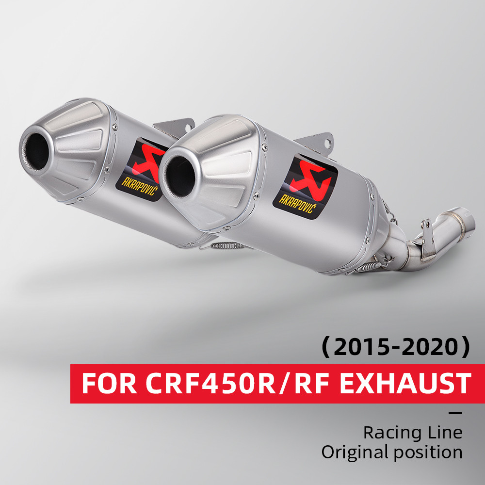 Escorregar Para Honda CRF450 R CRF450 RX 2015-2016 Sistema De Escape Da Motocicleta Moto Tubo Ligação Intermediária