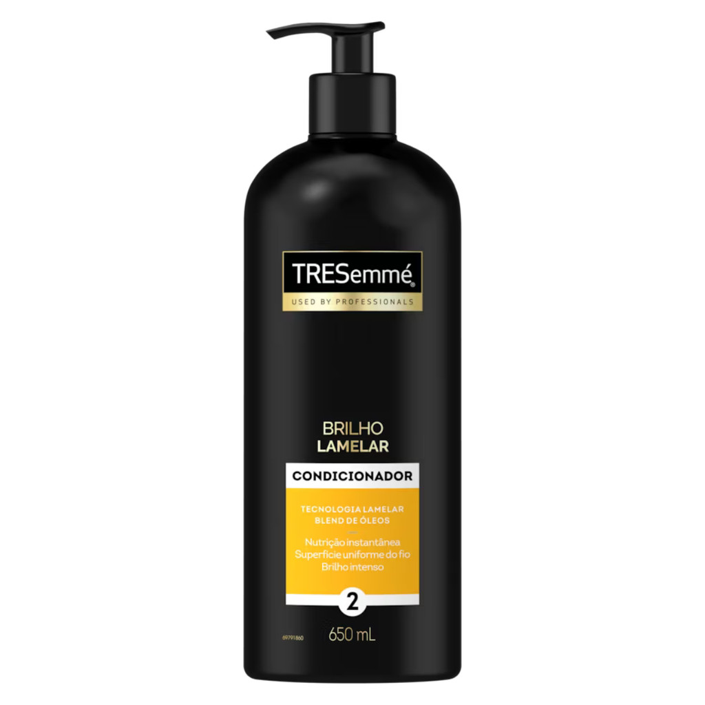 Condicionador TRESemmé Brilho Lamelar 650ml Efeito Gloss Cabelo Macio Anti Frizz Hidratação