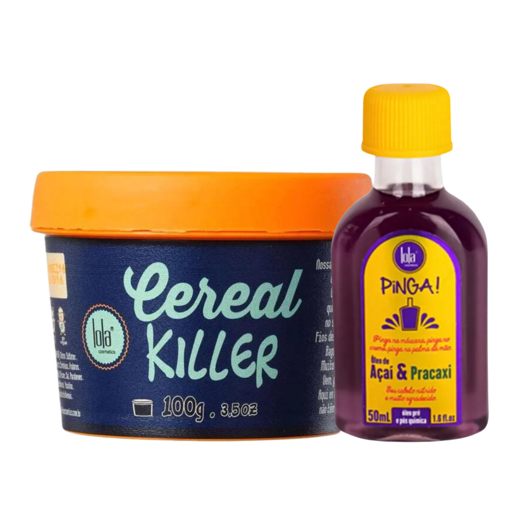 Lola Cereal Killer Pasta Modeladora 100g + Pinga! Óleo Açaí e Pracaxi 50ml