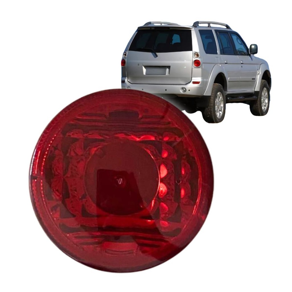 Lanterna Traseira Freio Para Mitsubishi L200 Pajero Sport TR4 Redonda 90mm Vermelha em Oferta na Shopee