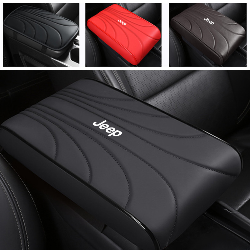 Jeep Almofada de apoio de braço de espuma de couro espessado para automóveis Renegade Compass Willys Wrangler jk Grand