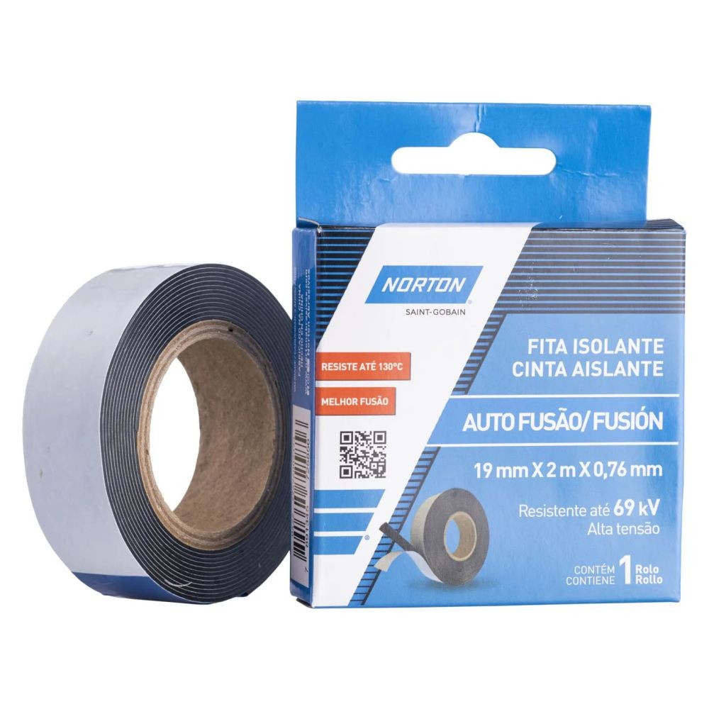 Fita Isolante Auto Fusão Norton 19mm x 2m