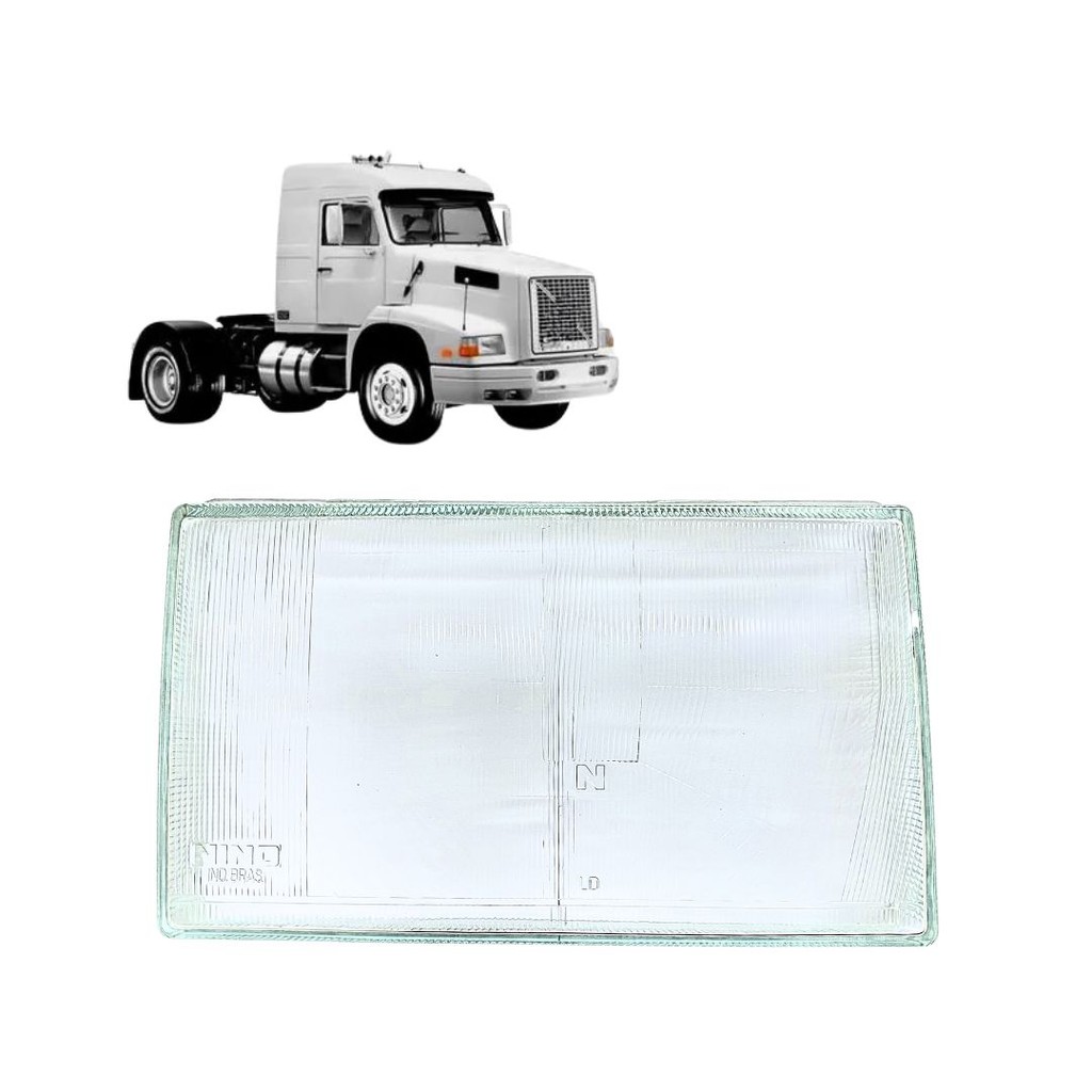 Lente Farol Dianteiro Principal Para Volvo NL10 NL12 280 360 1987 a 1997 Lado Direito Nino L-20