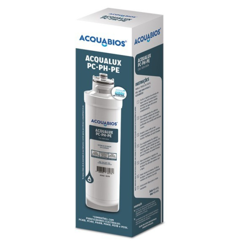 Refil Acqualux PC-PH-PE 1005-0054 Acquabios Compatível  Electrolux modelos PC41B, PC41X, PH41B