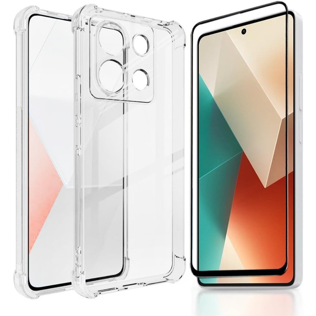 Capa Case Capinha Anti Impacto Para Redmi Note 13 4G + Película 3D Vidro Temperado em Oferta na Shopee