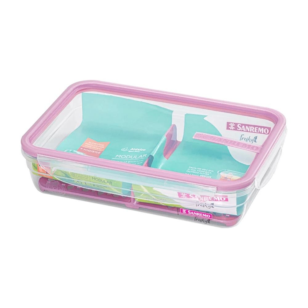 Pote Plástico com Travas Hermético com Grade Açaí 1,6L Freshy Sanremo em Oferta na Shopee