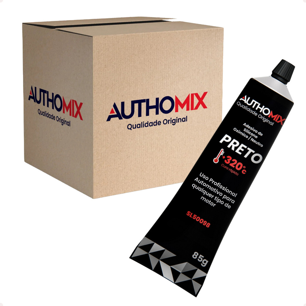 Cola Silicone Vedante Junta Motor Authomix Preto 85g Black em Oferta na Shopee