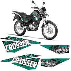 Adesivos Tanque Moto Yamaha Crosser Xtz 150 2014/2021 Verde