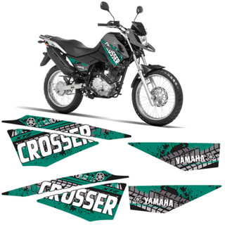 Adesivos Tanque Moto Yamaha Crosser Xtz 150 2014/2021 Verde em Oferta na Shopee