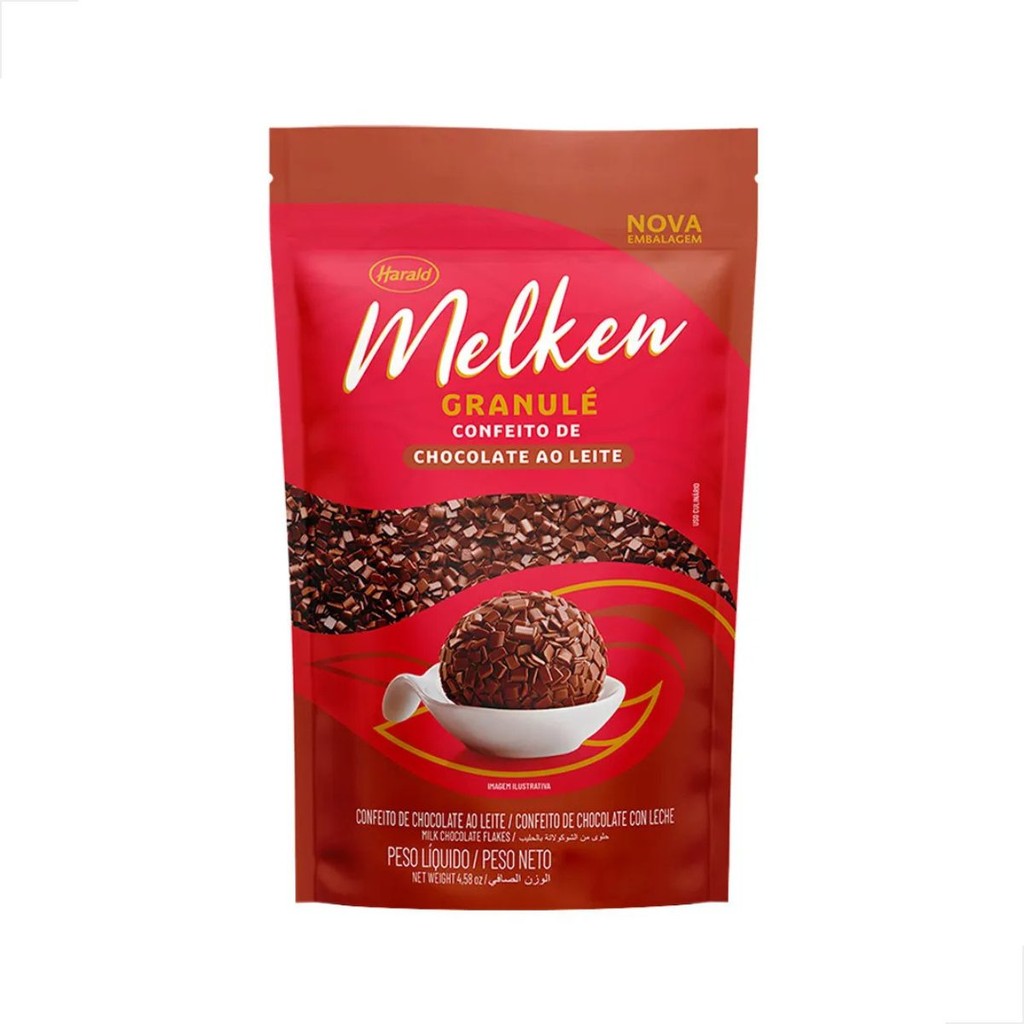 Granulado Granulé De Chocolate Ao Leite Melken 400g Harald em Oferta na Shopee