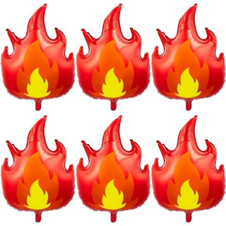 6 Peças Suprimentos Para Festa De Aniversário De Caminhão De Bombeiros Balões De Chama De Fogo De 32 Polegadas Grandes D em Oferta na Shopee