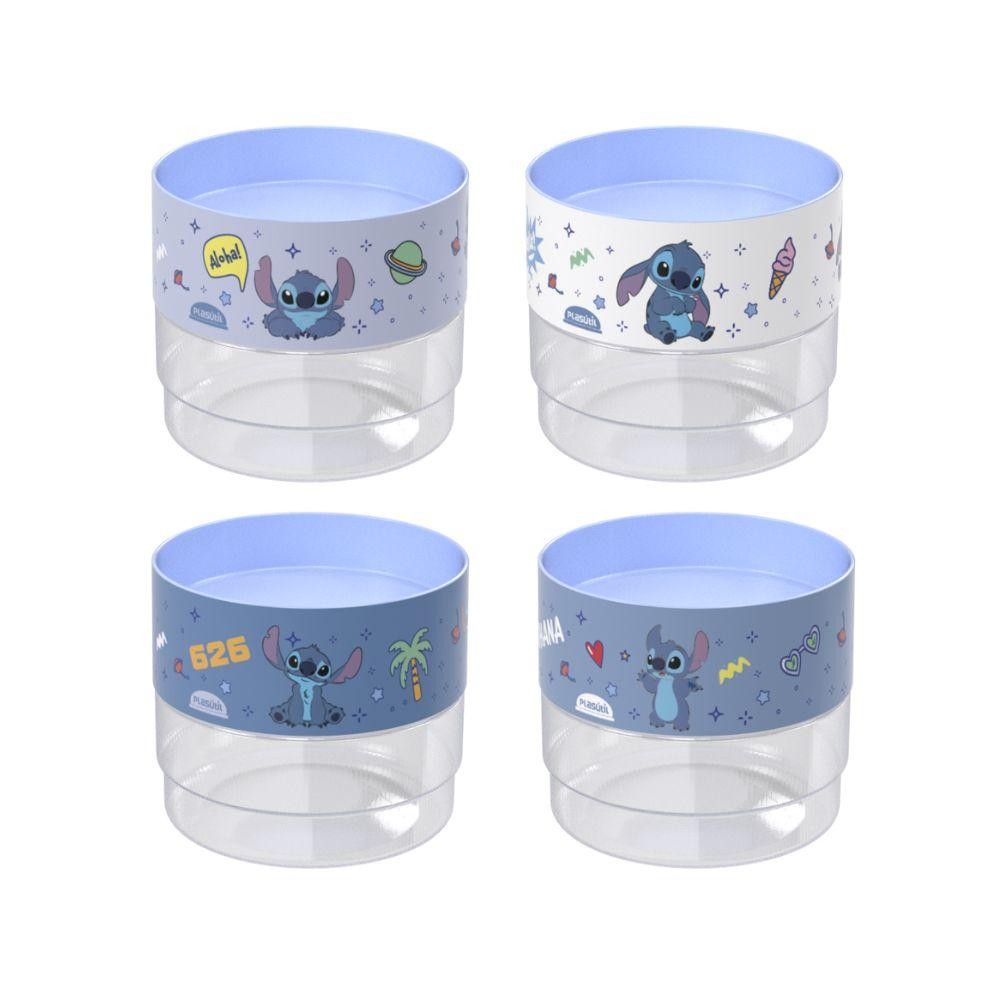 Kit 4 Organizadores Stitch Empilháveis Multiuso Plasútil - Home & Living