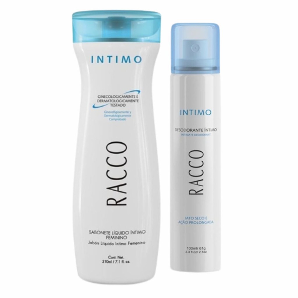 Kit Íntimo Feminino Racco Sabonete Líquido 210mL + Desodorante 100mL