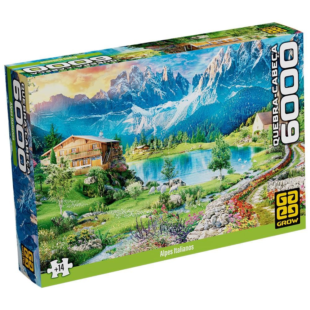 Quebra-cabeça 6000 peças Alpes Italianos em Oferta na Shopee