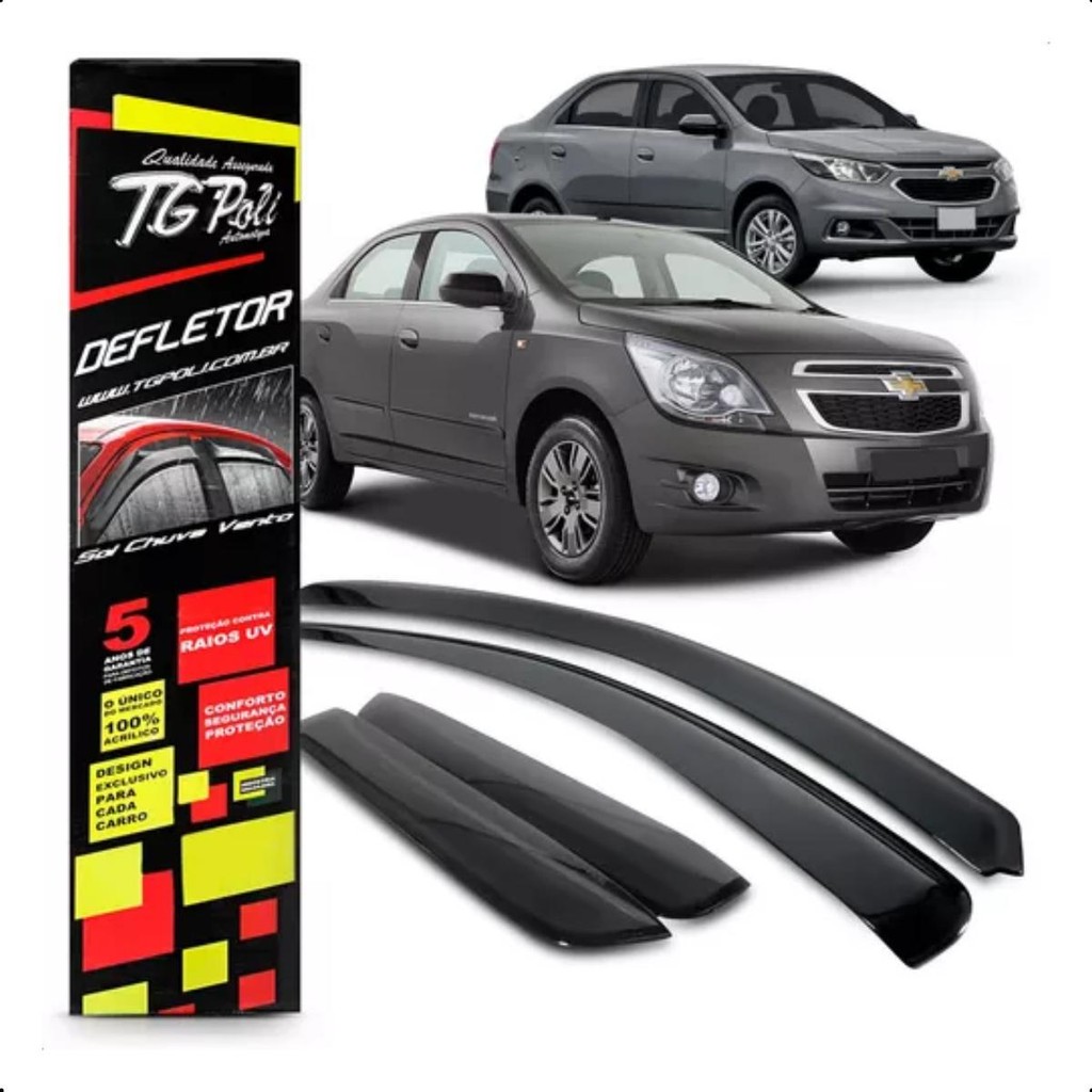 Calha de Chuva TG Poli Cobalt 2012 2015 4 Portas em Oferta na Shopee