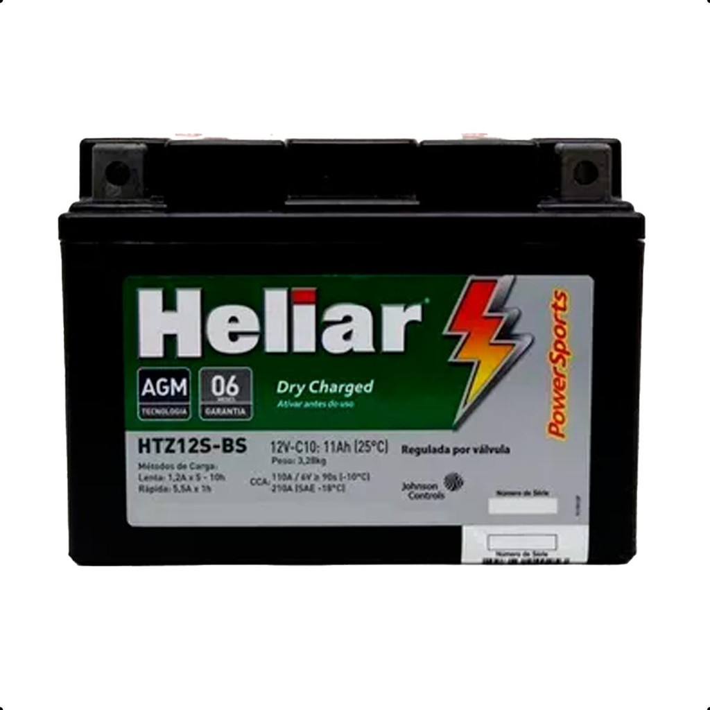 Bateria Moto HTZ12S-BS VTR 1000F NC 700 Heliar 11Ah Selada em Oferta na Shopee