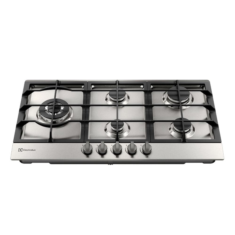 Cooktop 5 Bocas Electrolux à Gás Experience Inox Semi Profissional (KE9DX) - Home Appliances