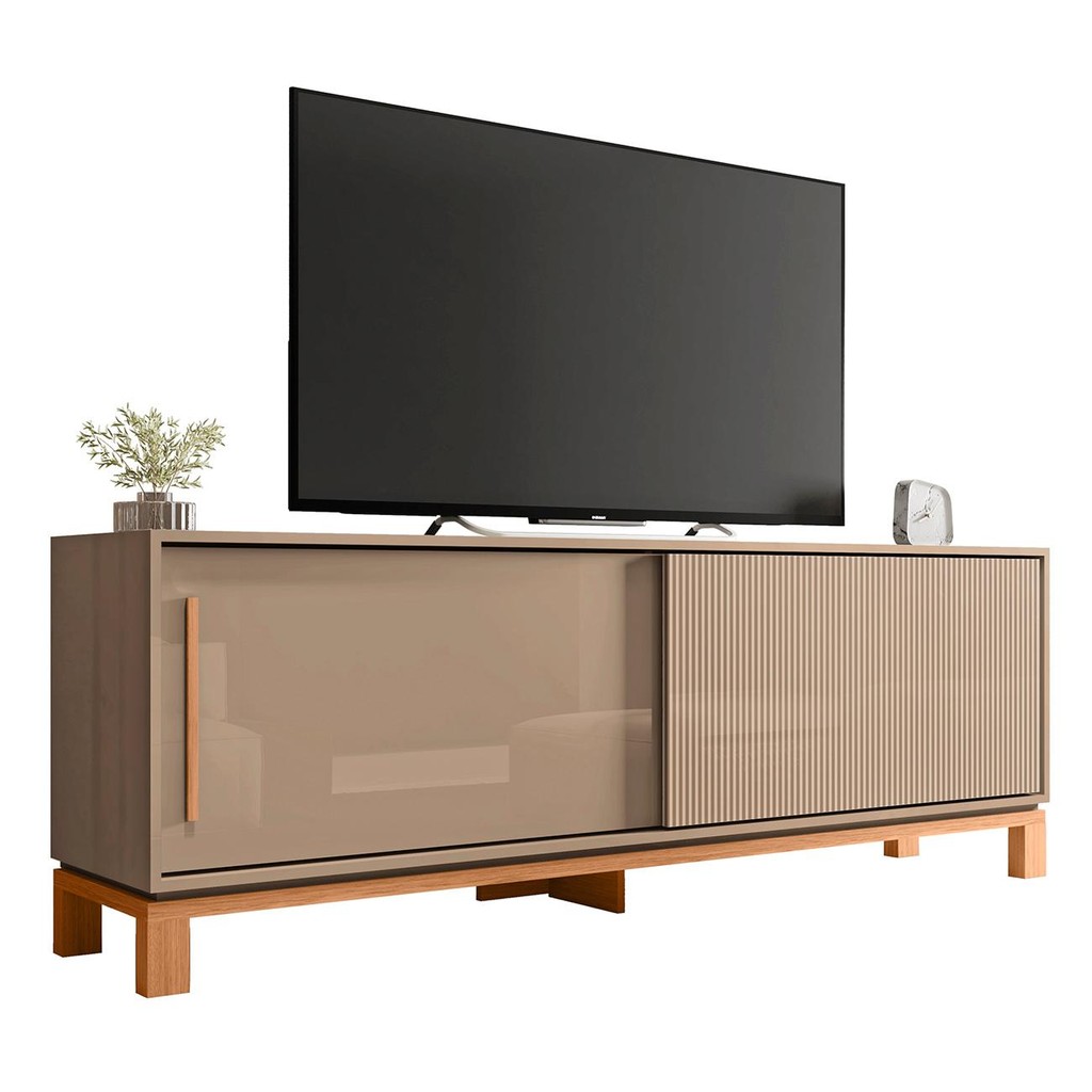 Rack Bancada Para TV 65 Pol 180cm Lucca Areia/Freijó C01 - Mpozenato