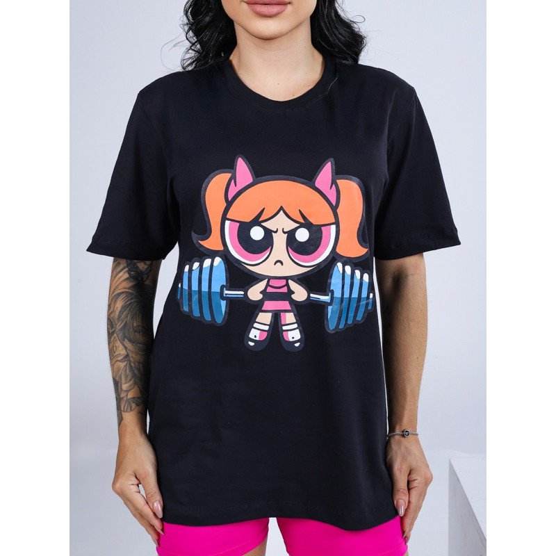 Camiseta 100% Algodão Tshirt Meninas Super Poderosas Camisetão Florzinha Lindinha Docinho