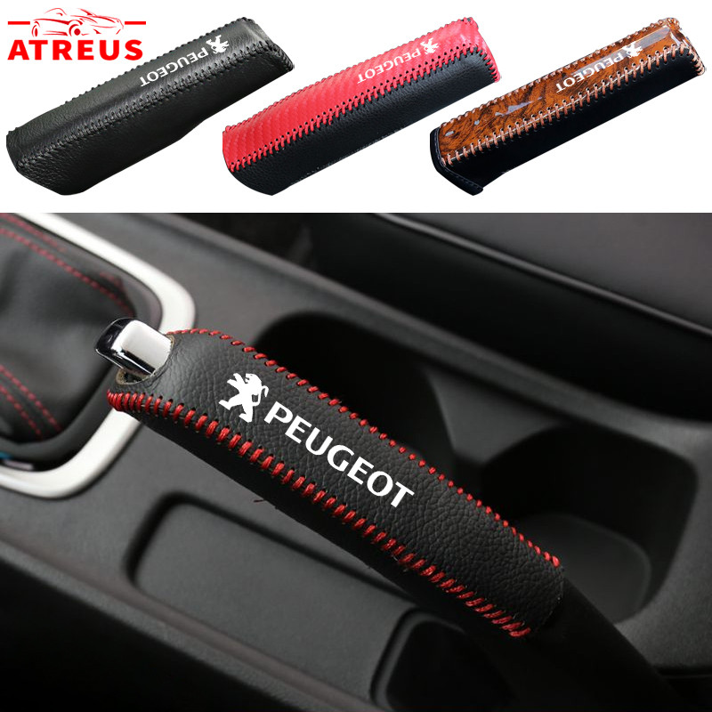 Peugeot Couro Capa Do Freio De Mão De Carro Proteção Do Freio De Mão Para Peugeot 206 208 207 307 308 2008 3008 408 5008