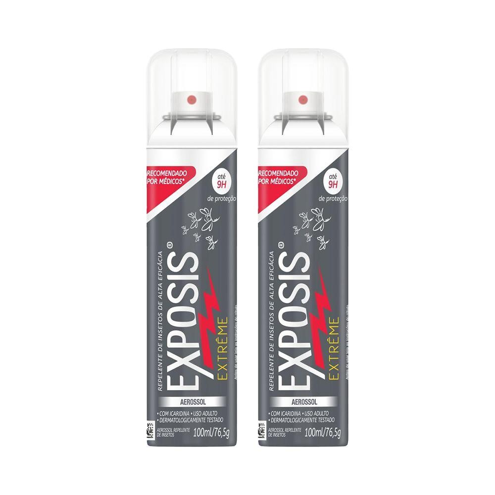Kit 2 Repelente Aerossol Exposis Extrême 100ml - Beauty