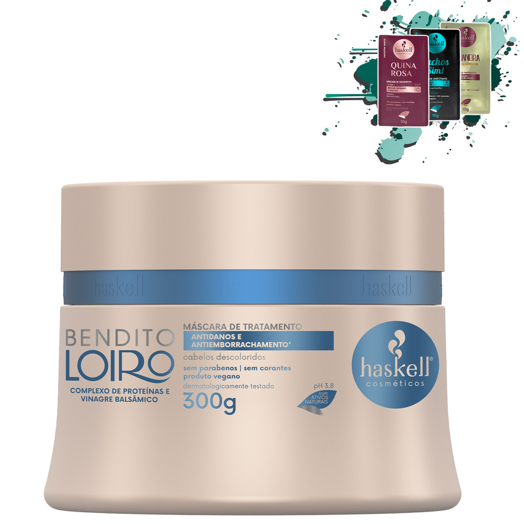 Máscara Bendito Loiro 300gr Haskell em Oferta na Shopee