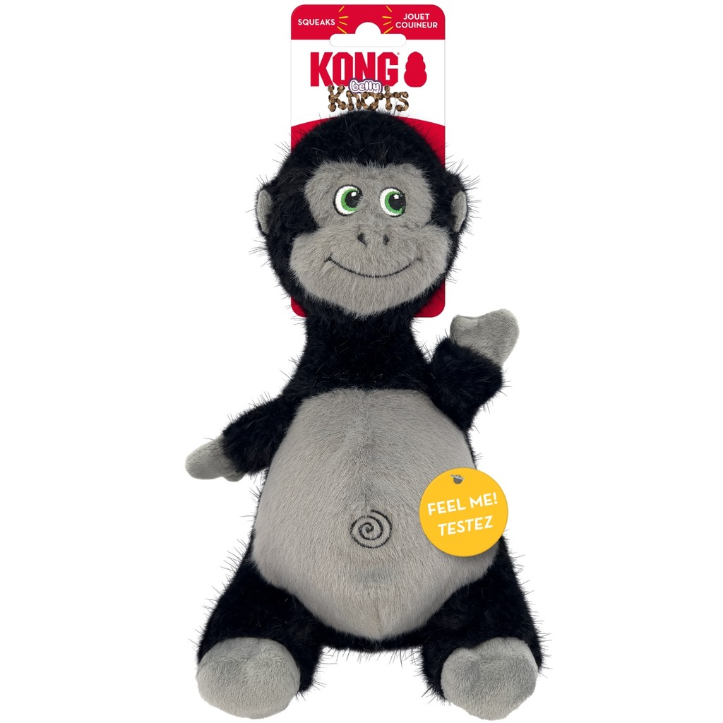 Pelúcia Kong Knots Belly Gorila Brinquedo Com Apito e Corda Para Cachorro de Médio e Grande Porte