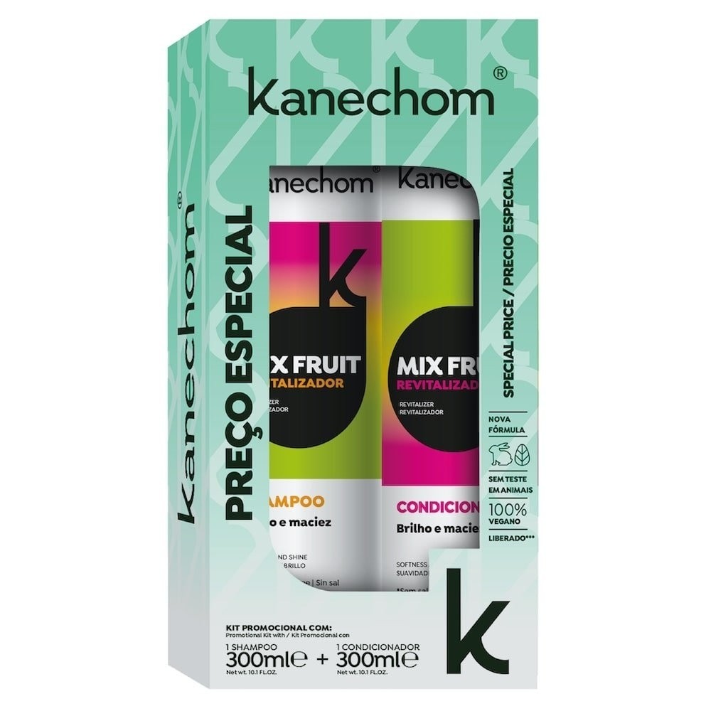 Shampoo + Condiconador Kanechom Mix Fruit 300ml em Oferta na Shopee
