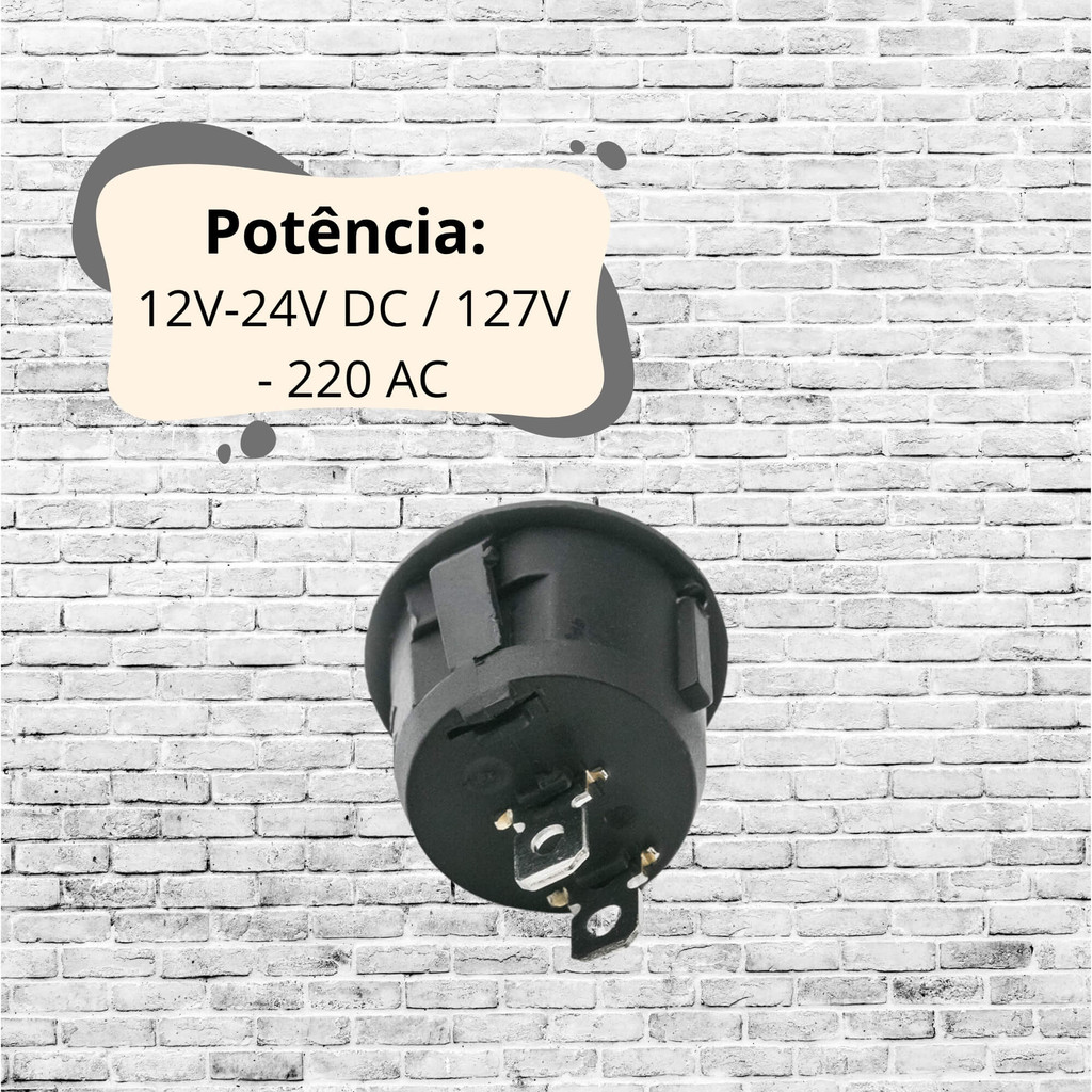 Botão Tic Tac Redondo 10A Tech One - PW-E-0484 · foto 2