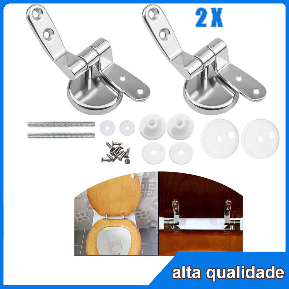 Kit de reparo de tampa de substituição sobressalente de liga de zinco com dobradiça Universal para assento de vaso sanit