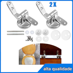 Kit de reparo de tampa de substituição sobressalente de liga de zinco com dobradiça Universal para assento de vaso sanit