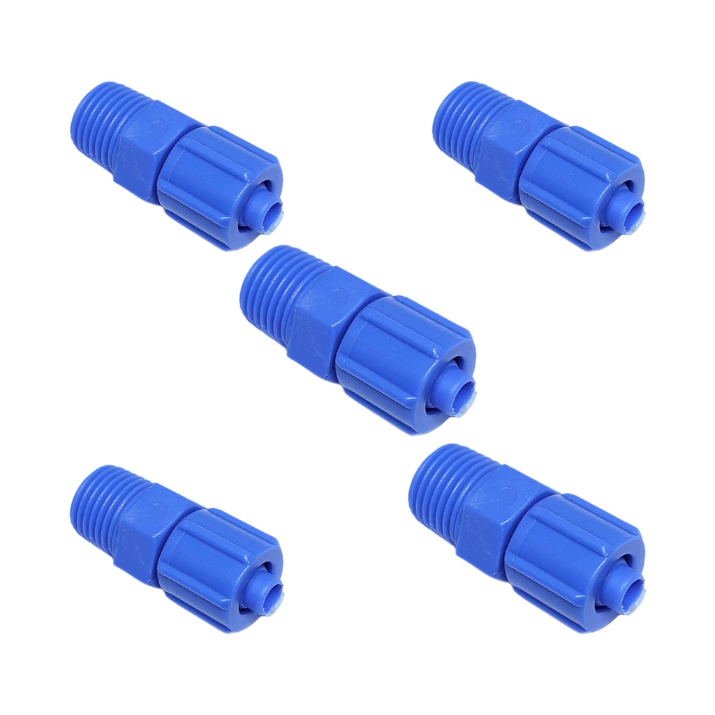 Conexão Reta Macho Abs 8mm X 1/4" (Kit 5)