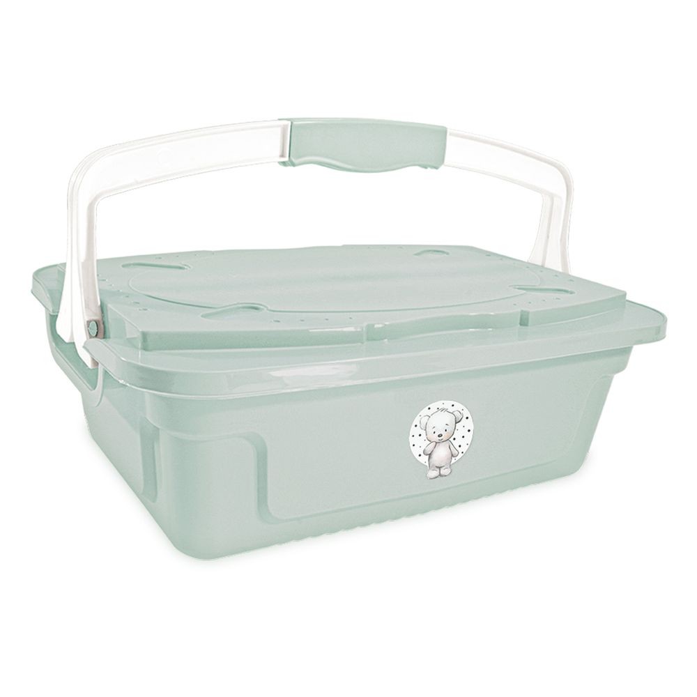 Caixa Organizadora Cajovil Com Alça Fofura 5,6 Litros Verde em Oferta na Shopee